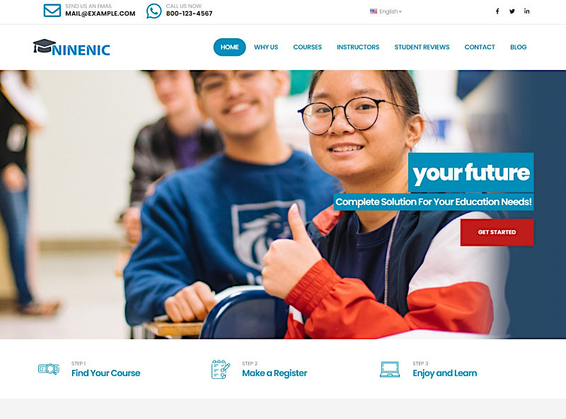 Demo education Theme - Business Wordpress Theme สำหรับเว็บไซต์โรงเรียน สถานศึกษา โดยเว็บไซต์สำเร็จรูป Websitethailand
