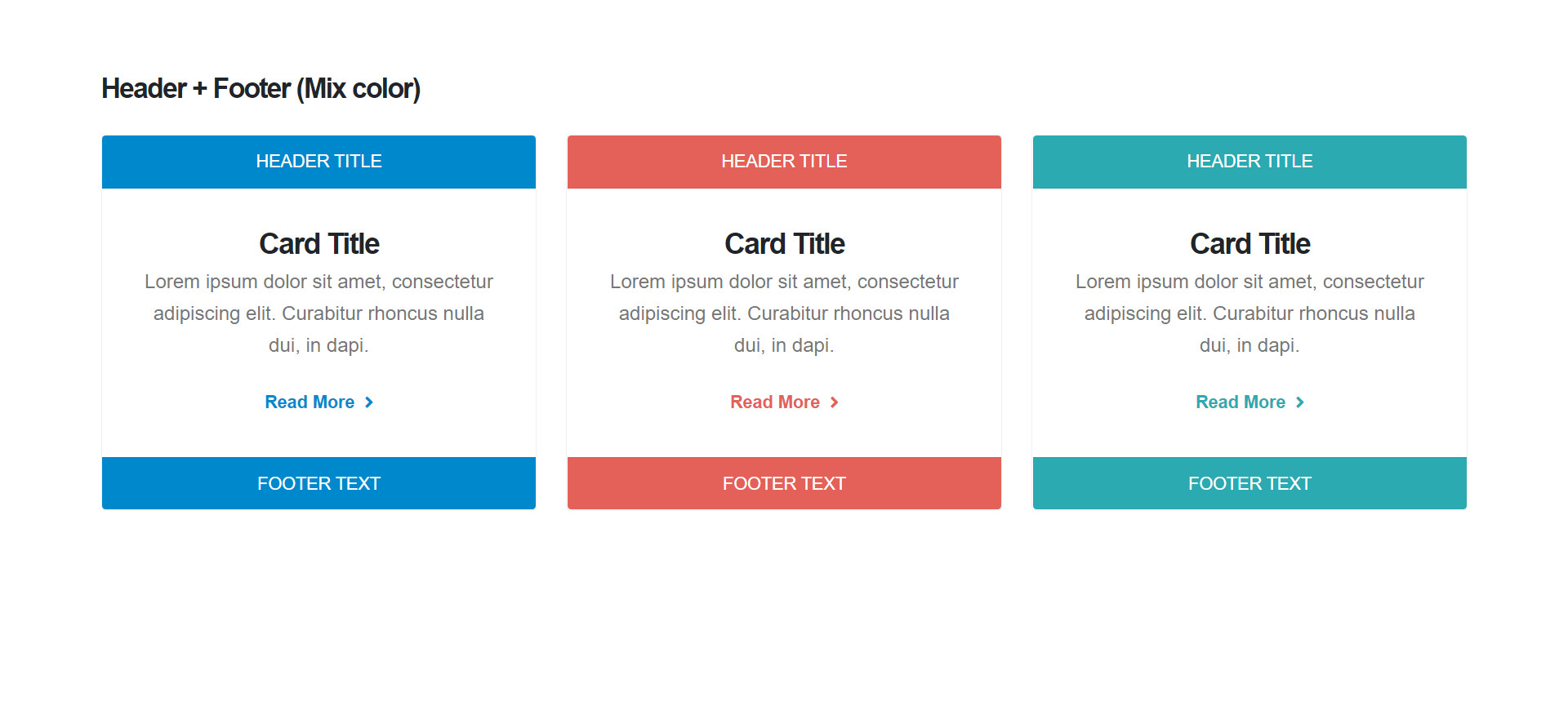 Shortcodes cards - header footer color mix แนะนำ เว็บไซต์สำเร็จรูป NineNIC